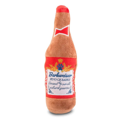 Barkweiser Parody Plush Dog Toy Bottle