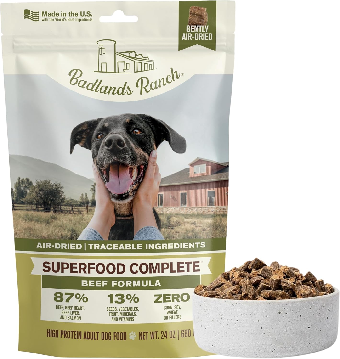 Badlands Ranch -Beef Formula Air Dried Dog Food 64 oz