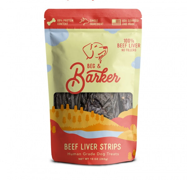 Beef Liver Jerky Strips Dog Treats, 4oz Beef Liver