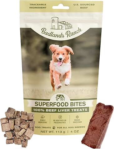 Beef Liver Dog Treats Superfood Bites by Badlands