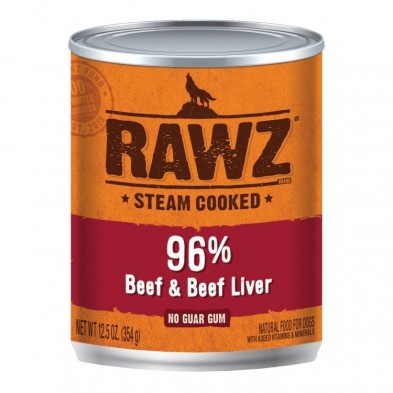 Beef & Beef Liver Wet Dog Food by Rawz Beef & Liver