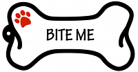 Bone Shaped Keychains Bite Me