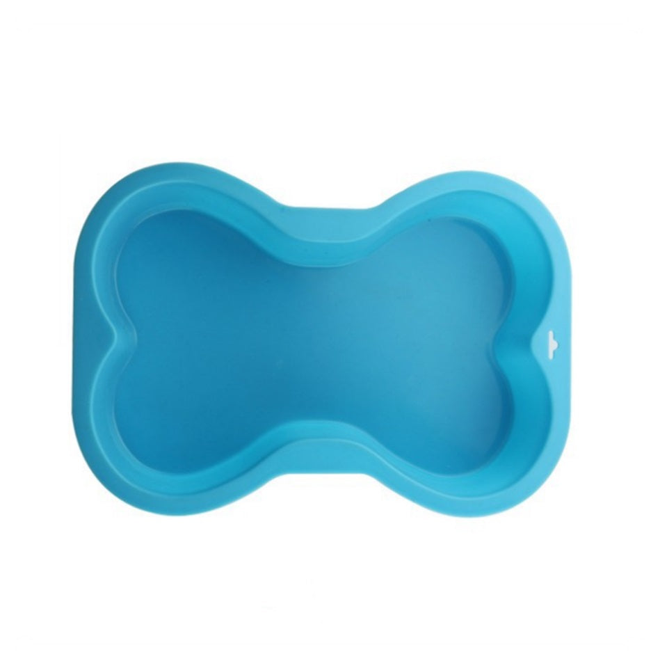 Dog Bone Cake Pan -Silicone Blue