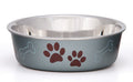 Bella Matte and Stainless Steel Pet Dish, Blueberry Large