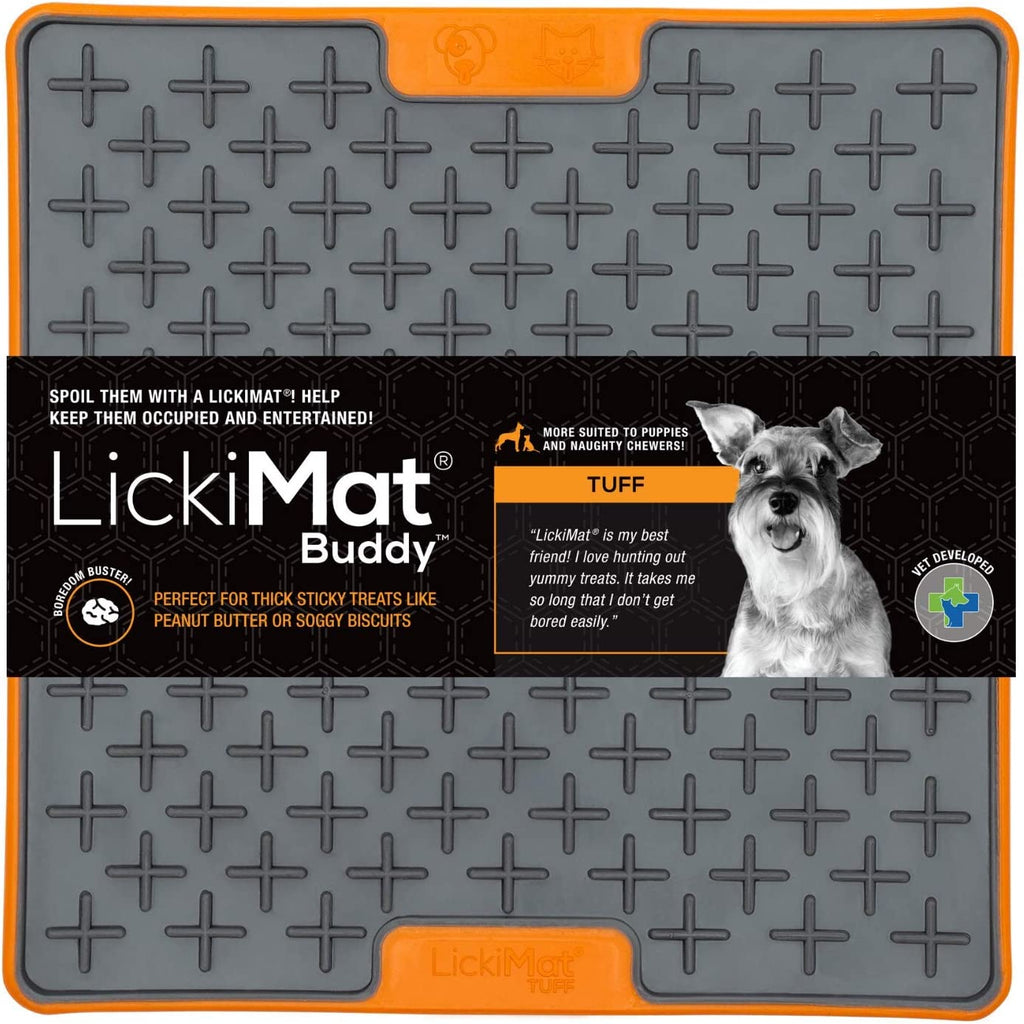 LickiMat Tuff Buddy - For Strong Chewers, Asst Colors Orange