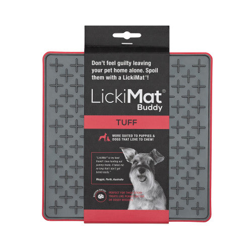 LickiMat Tuff Buddy - For Strong Chewers, Asst Colors Red