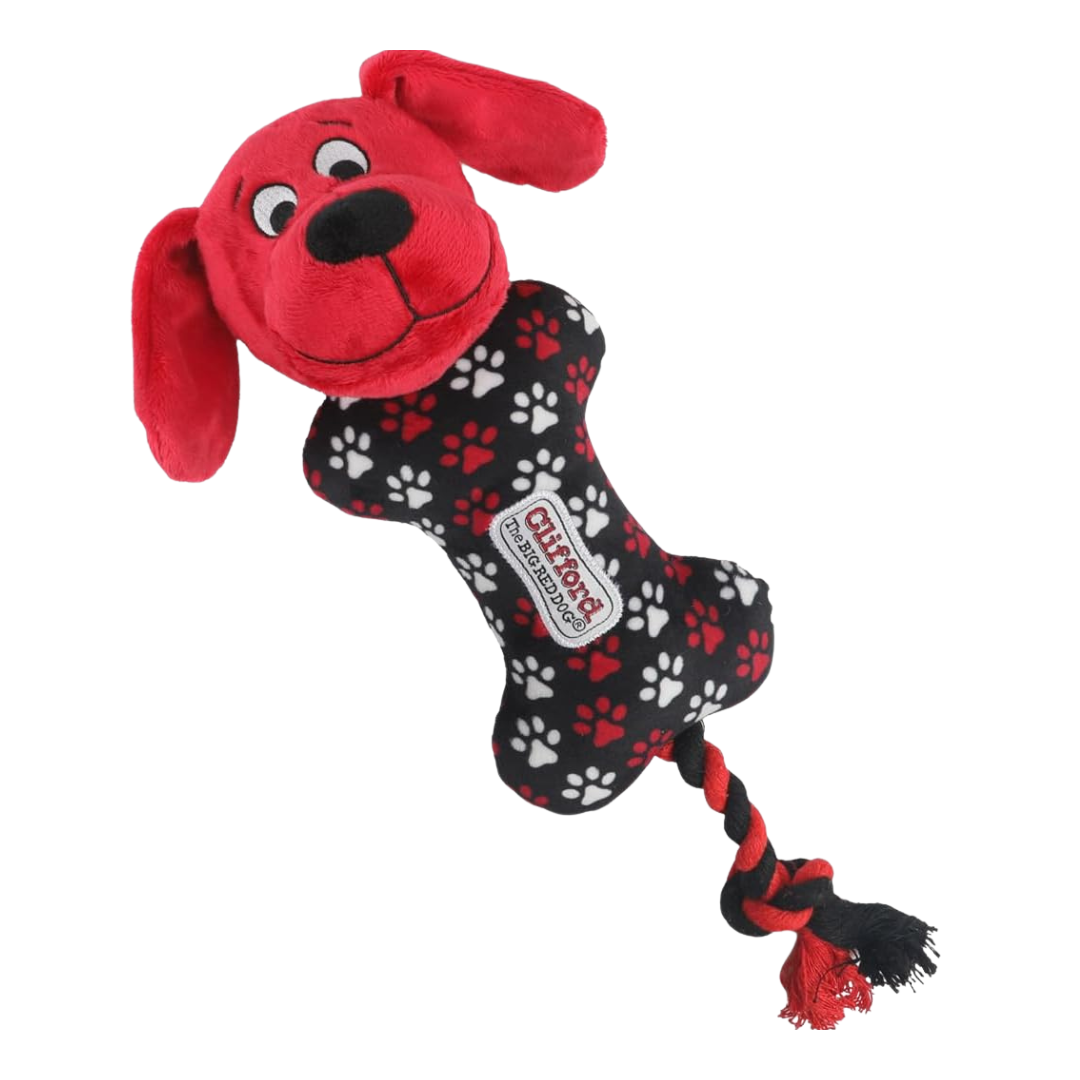 Clifford Busy Body Rope ‘n Wrangle Plush Pet Toy – 15" (7 oz) Default Title