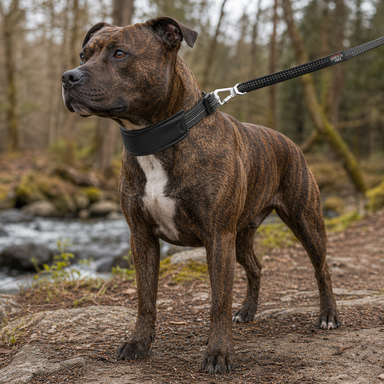 Pet Life ® 'Geo-prene' 2-in-1 Shock Absorbing Neoprene Padded Reflective Dog Leash and Collar