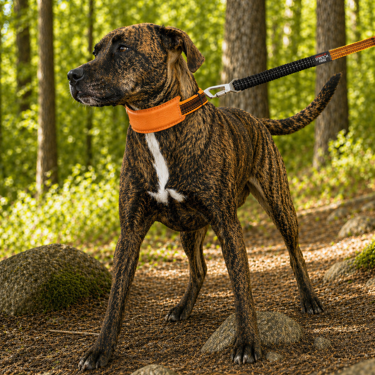 Pet Life ® 'Geo-prene' 2-in-1 Shock Absorbing Neoprene Padded Reflective Dog Leash and Collar