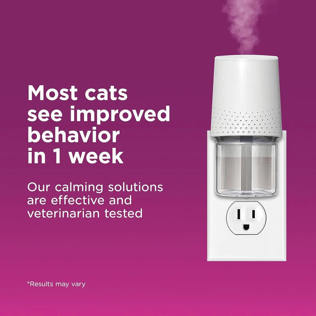 Cat Calming Diffuser Value Kit – 3 Plug-Ins & 6 Refills for Anxiety Relief