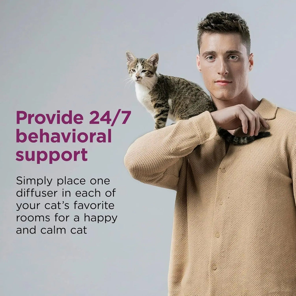 Cat Calming Diffuser Value Kit – 3 Plug-Ins & 6 Refills for Anxiety Relief