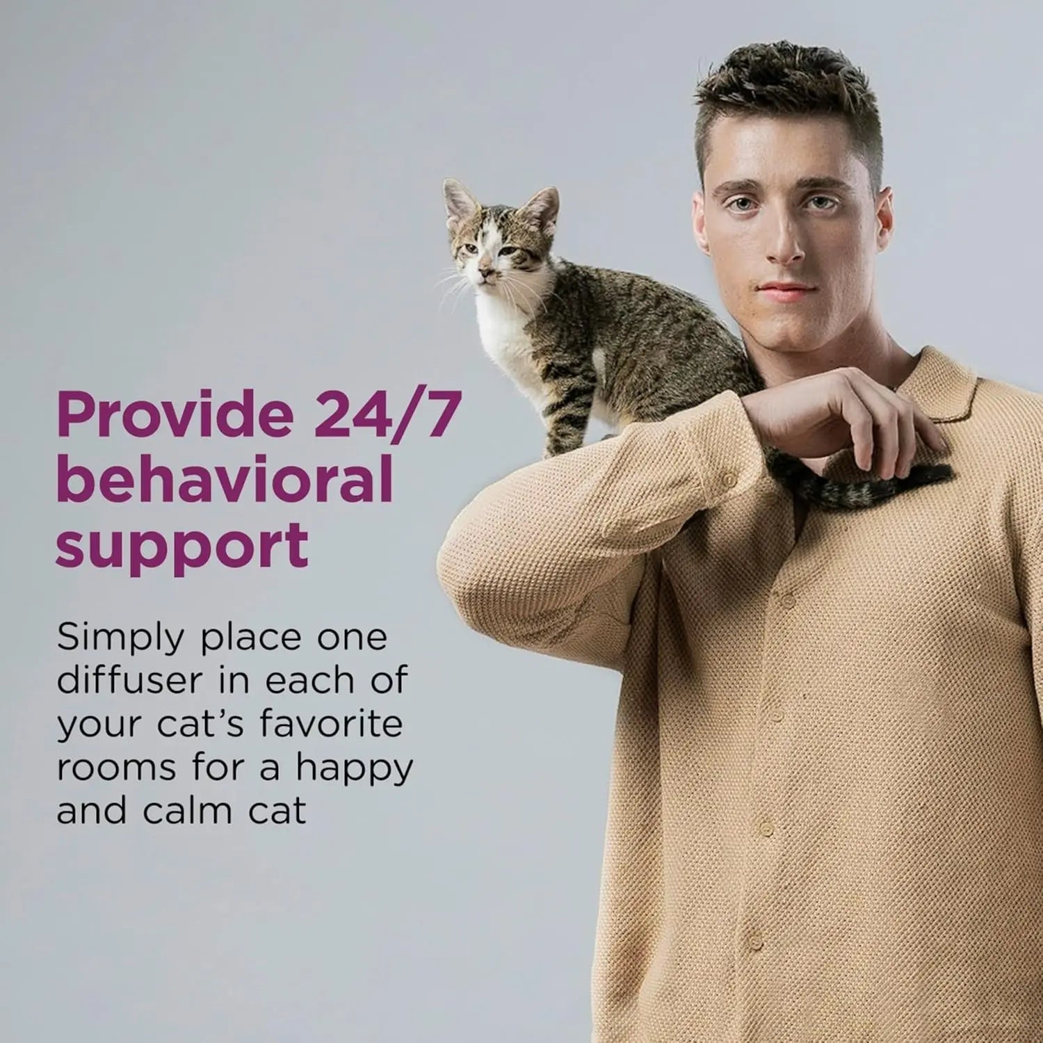 Cat Calming Diffuser Value Kit – 3 Plug-Ins & 6 Refills for Anxiety Relief