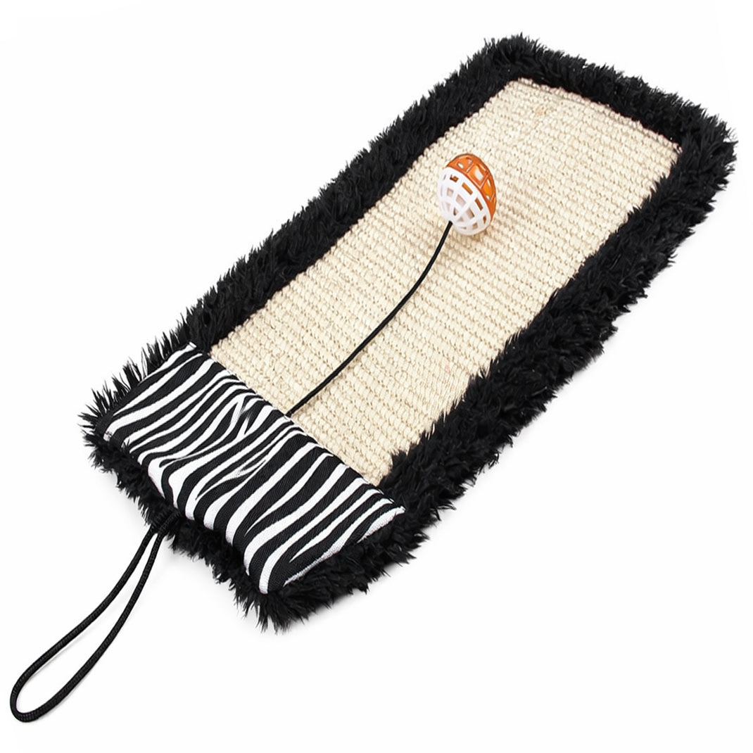Pet Life ® 'Scrape-Away' Sisal and Jute Hanging Carpet Cat Scratcher Toy Black