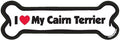 I Love My Cairn Terrier Bone Magnet