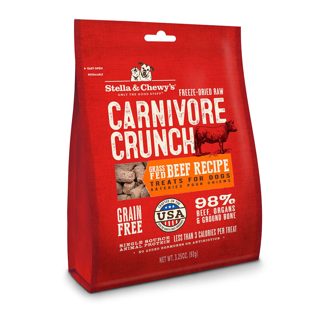 Carnivore Crunch Freeze Dried Beef Dog Treats, 3.25oz Beef