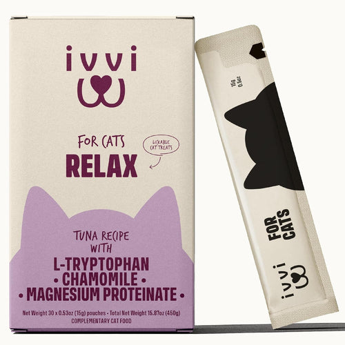 Cat Calming Treats Cream Tuna Stress Relief Tryptophan Magnesium 30 Pack Default Title