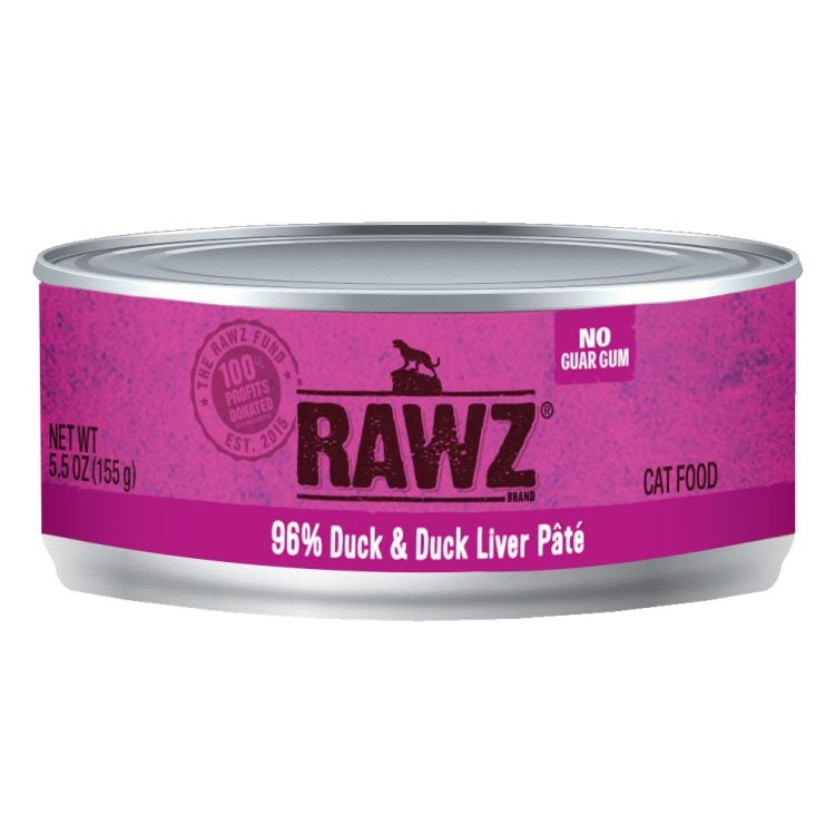Duck Pate Canned Cat Food by Rawz 5.5oz Duck & Liver