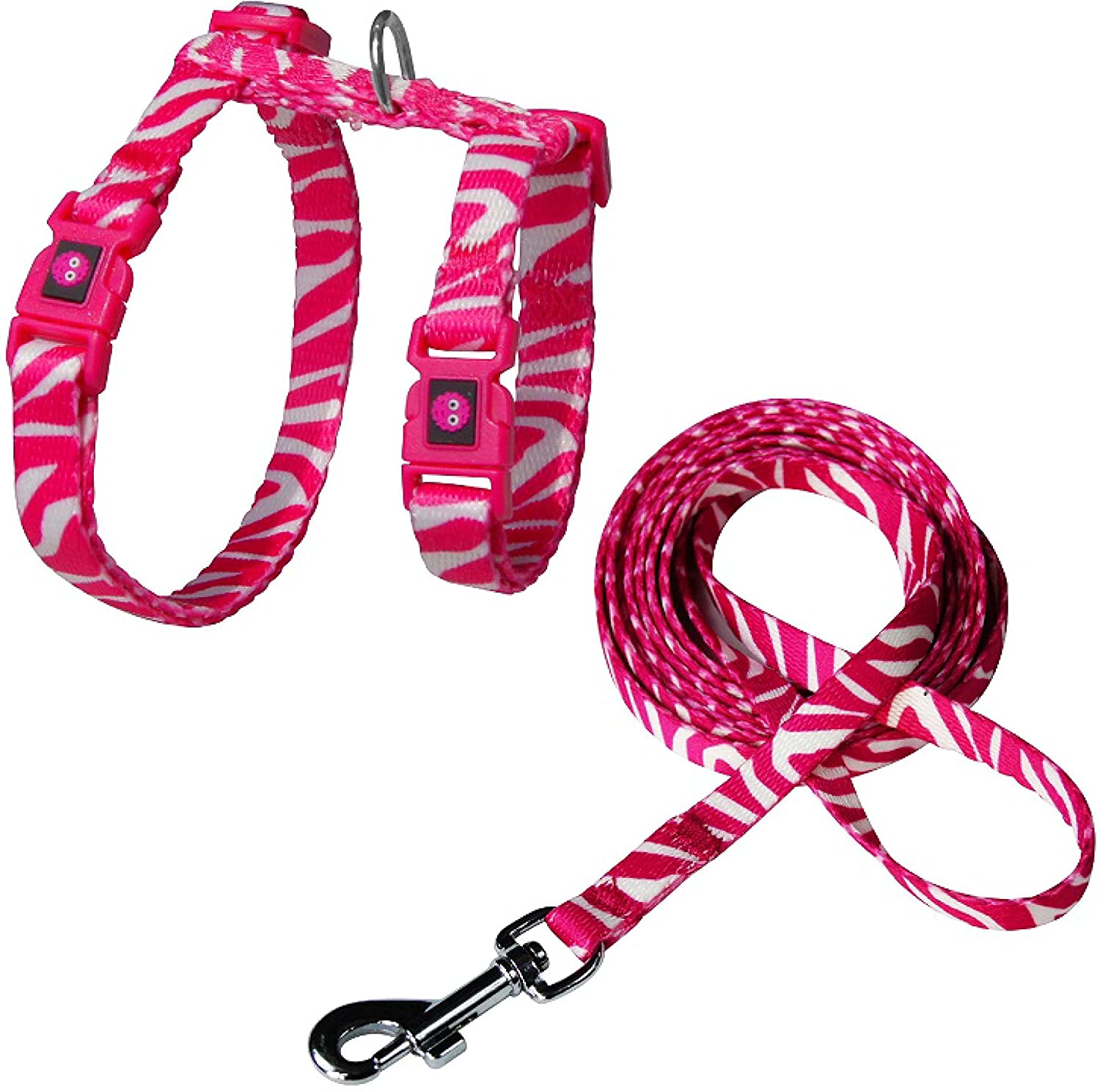 Cat Harness & Leash Combos Pink Zebra