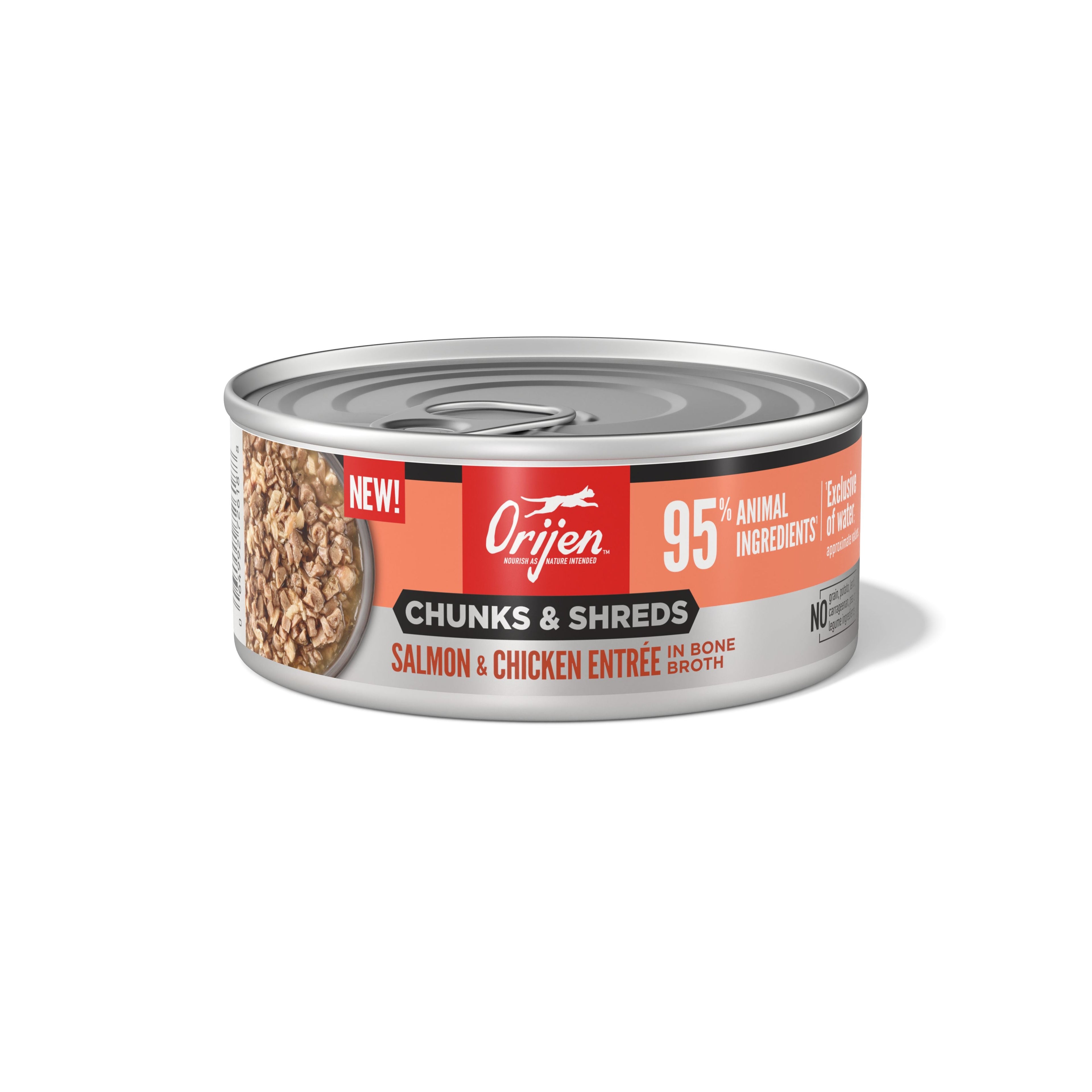 Chunks & Shreds, Salmon & Chicken Entrée Cat Food by Orijen, 5.5oz