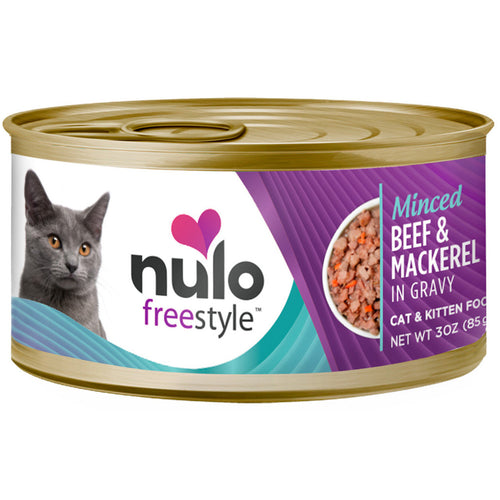 Beef & Mackerel FreeStyle Minced Wet Cat Food, 3oz Beef & Mackerel