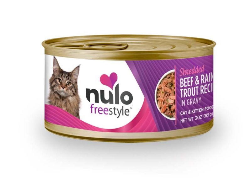 Beef & Rainbow Trout FreeStyle Shredded recipe in Gravy Wet Cat Food, 3oz Beef & Rainbow Trout