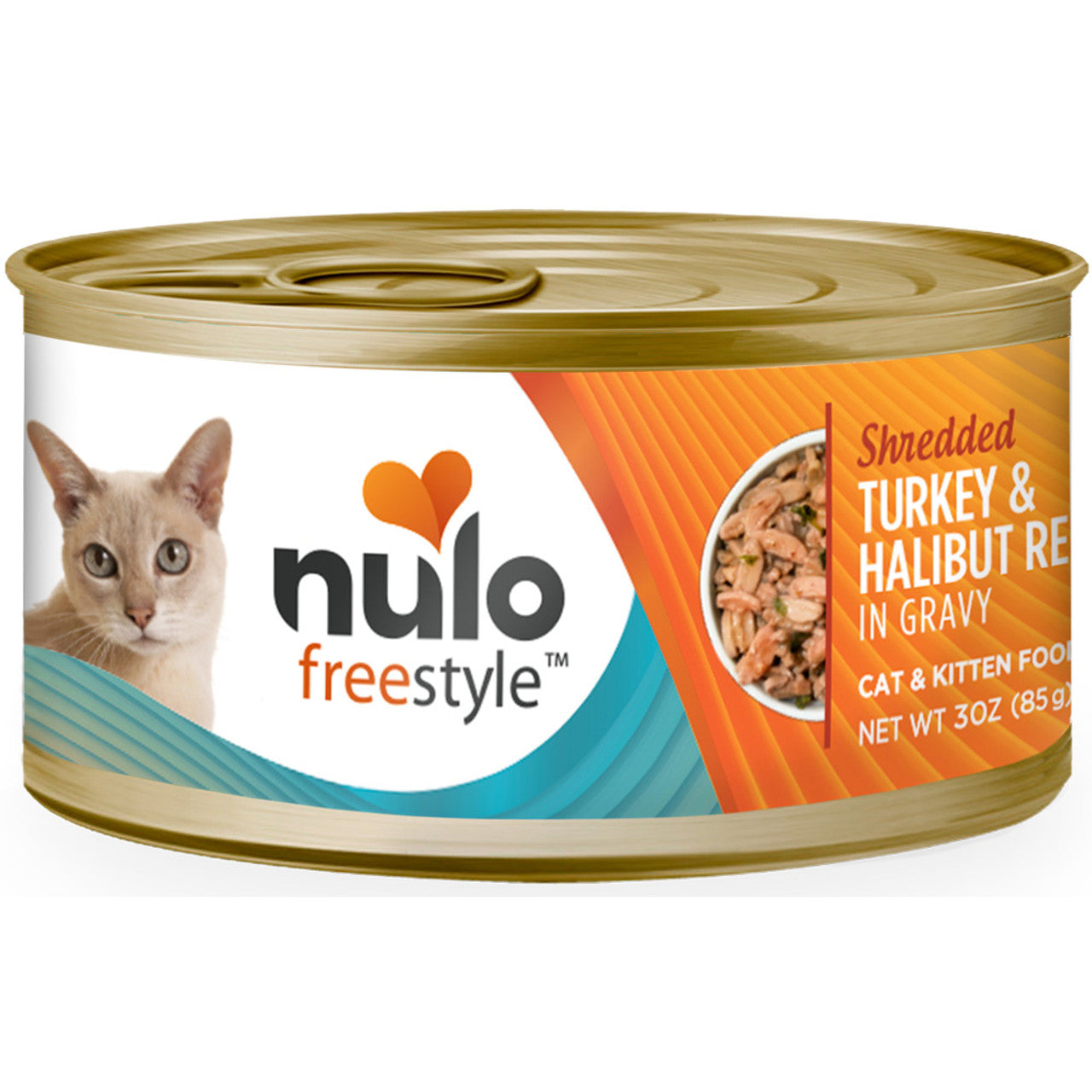 Turkey & Halibut FreeStyle Shredded recipe in Gravy Wet Cat Food, 3oz Turkey & Halibut