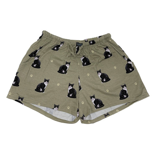 Cat Pajama Shorts (Black & White) -Soft!