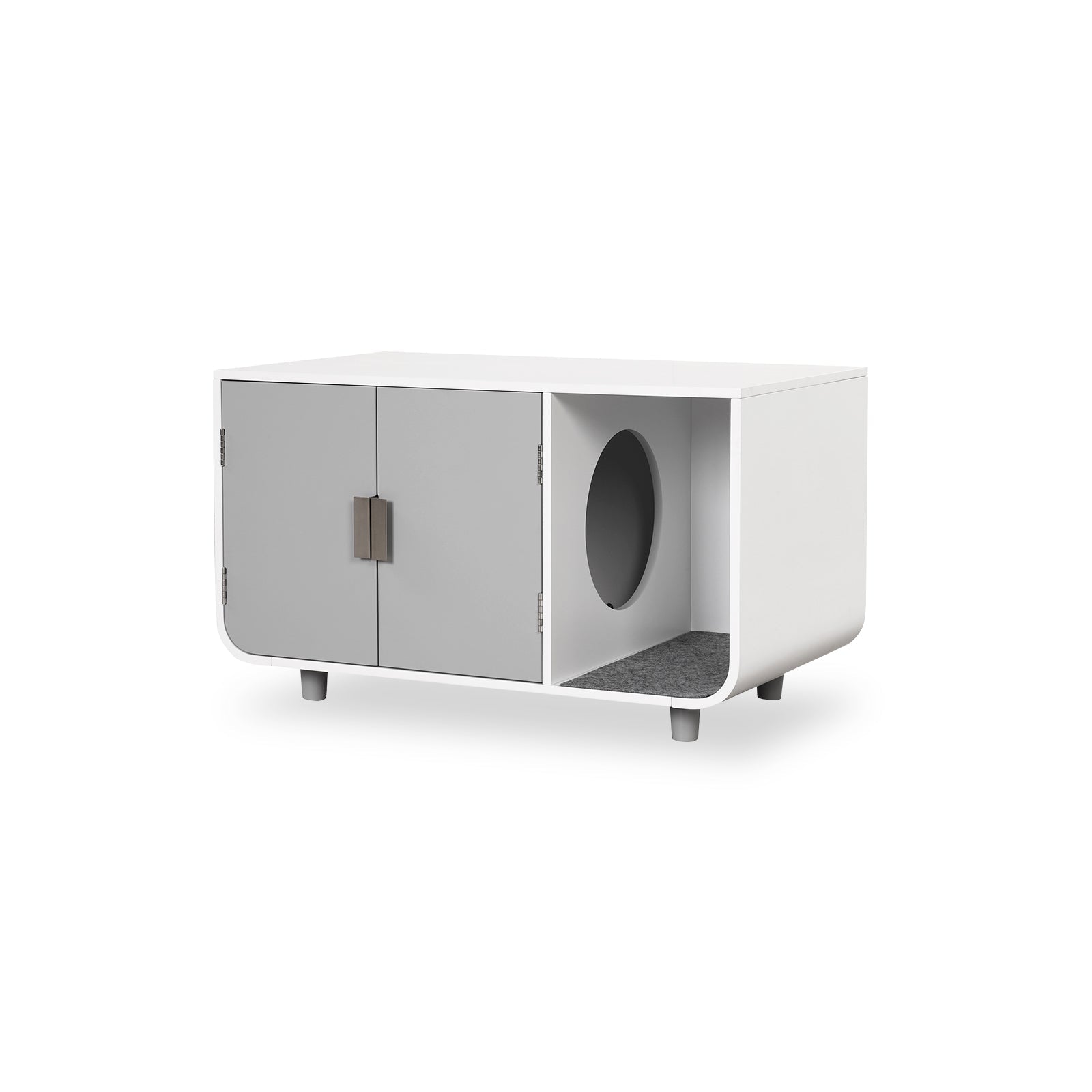Cat Litter Box Enclosure Furniture with Removable Mat Default Title