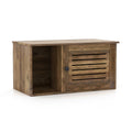 Cat Litter Box Enclosure with Louvered Door and Open Compartment Default Title