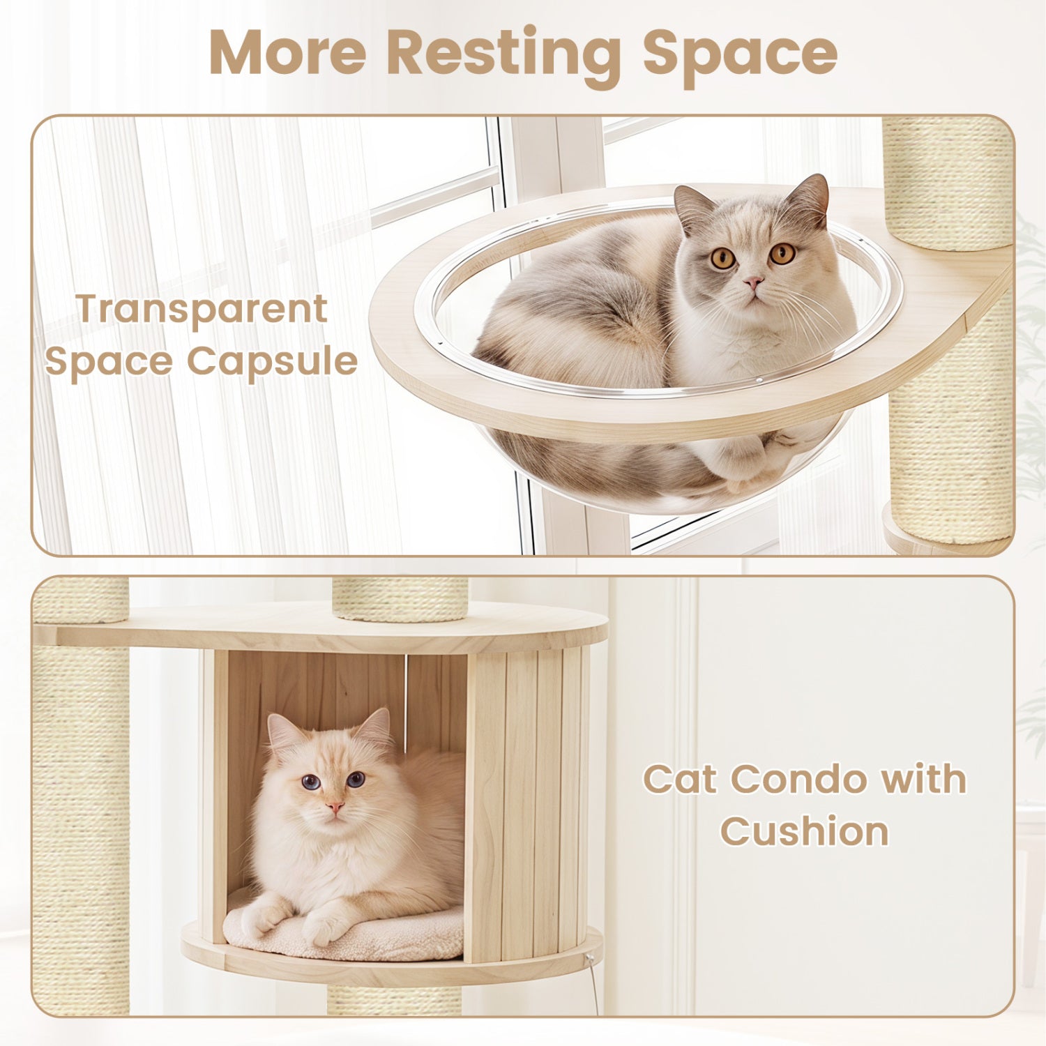 Multi-Level Cat Tree with Perch, Condo & Scratching Posts