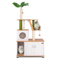 Hidden Cat Washroom with Cat Tower for Indoor Cats-White Default Title