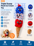 Cute Squeaky Dog Toy Ice Cream Plush | Soft Puppy Toy Palm Coast Pet Store Patriotic