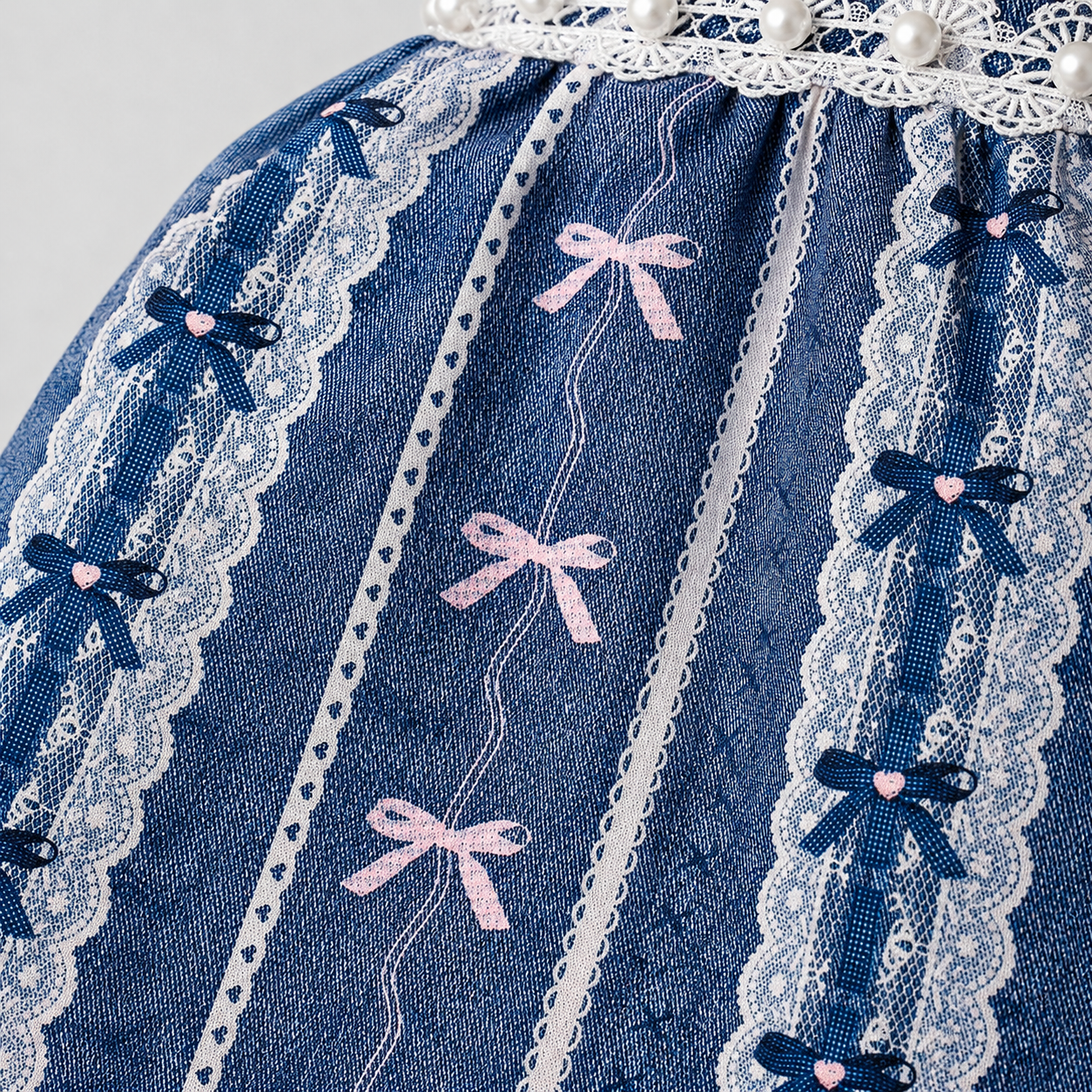 Denim Lace Pet Dress