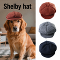 Vintage Shelby Flat Cap for Dogs and Cats Newsboy Hat Pet Costume Accessory