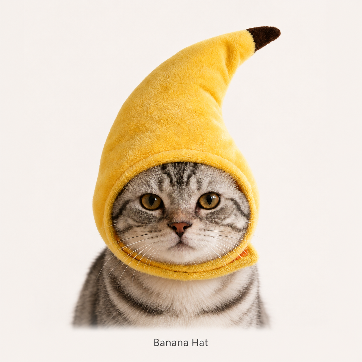 Cute Fruit & Vegetable Pet Hat Collection Banana Corn Peach Apple Cat Costume Hat for Cats & Small Dogs banana