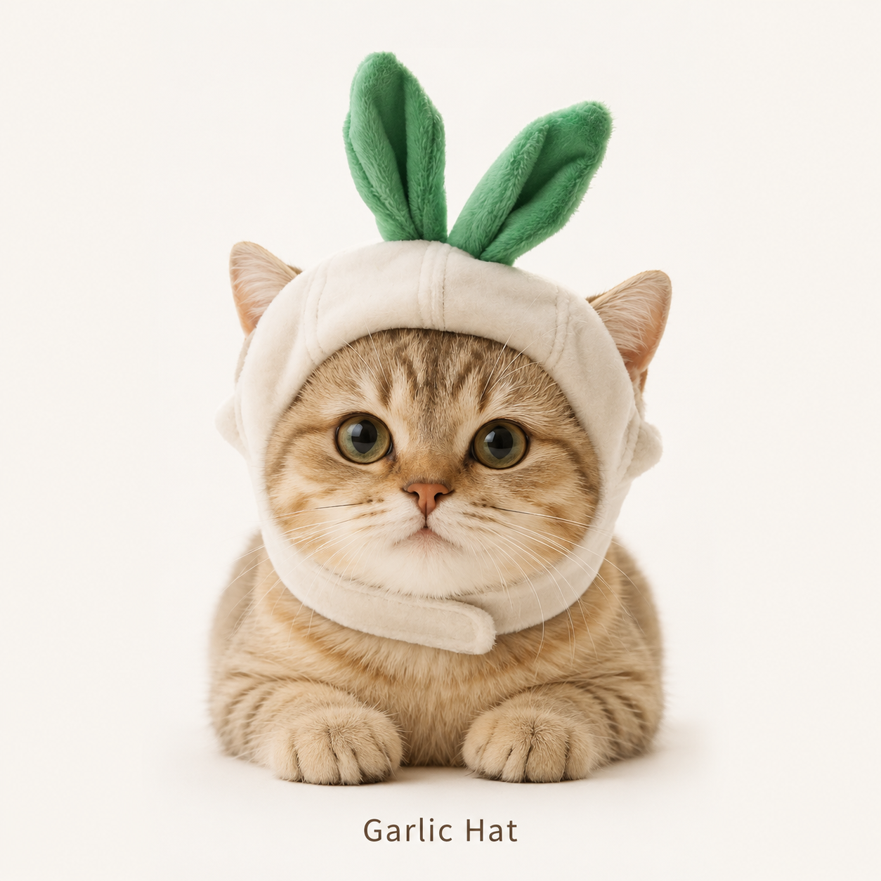 Cute Fruit & Vegetable Pet Hat Collection Banana Corn Peach Apple Cat Costume Hat for Cats & Small Dogs garlic