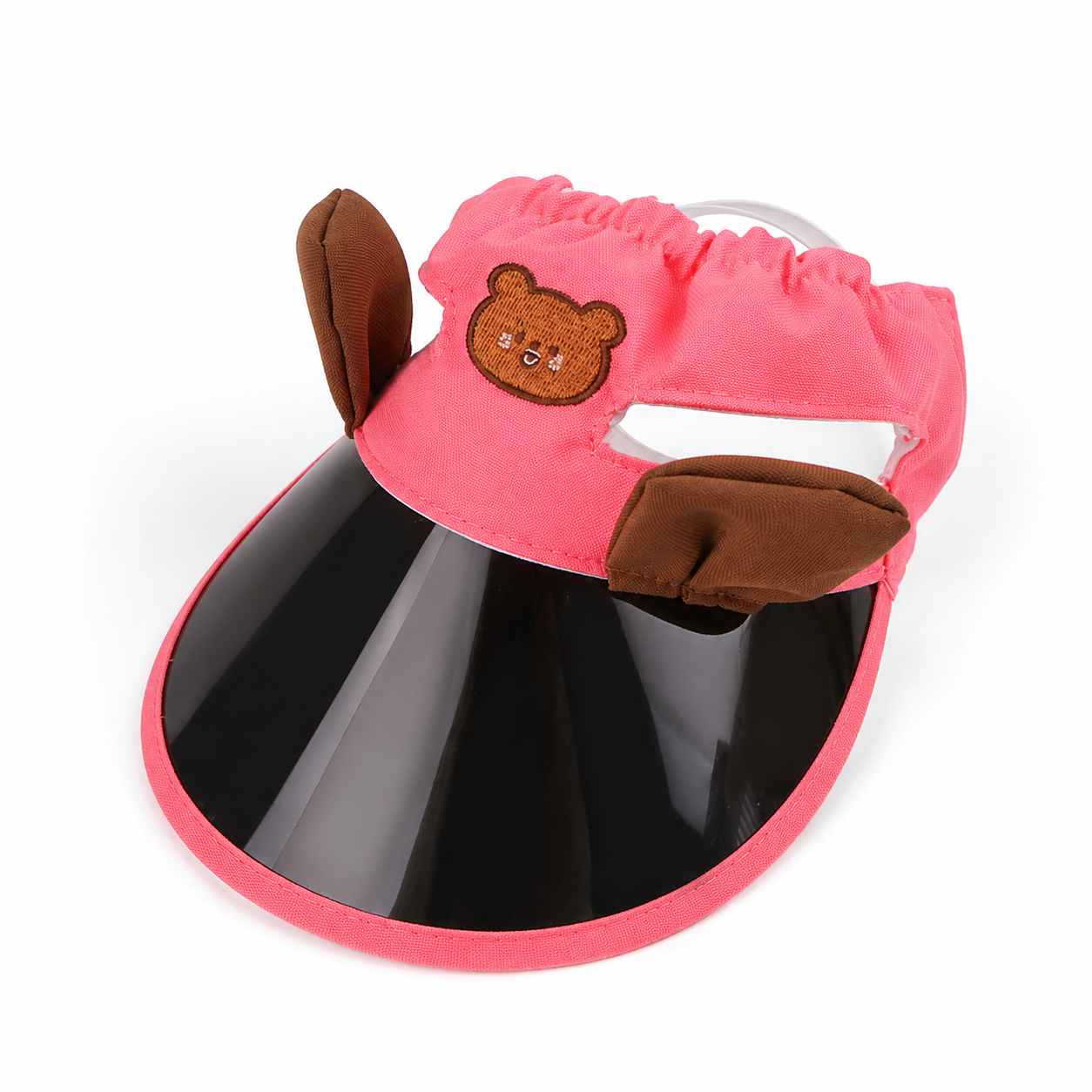 Cute Bear Ear Pet Sun Visor Hat Adjustable Dog Cap UV Protection Summer Puppy Sun Hat