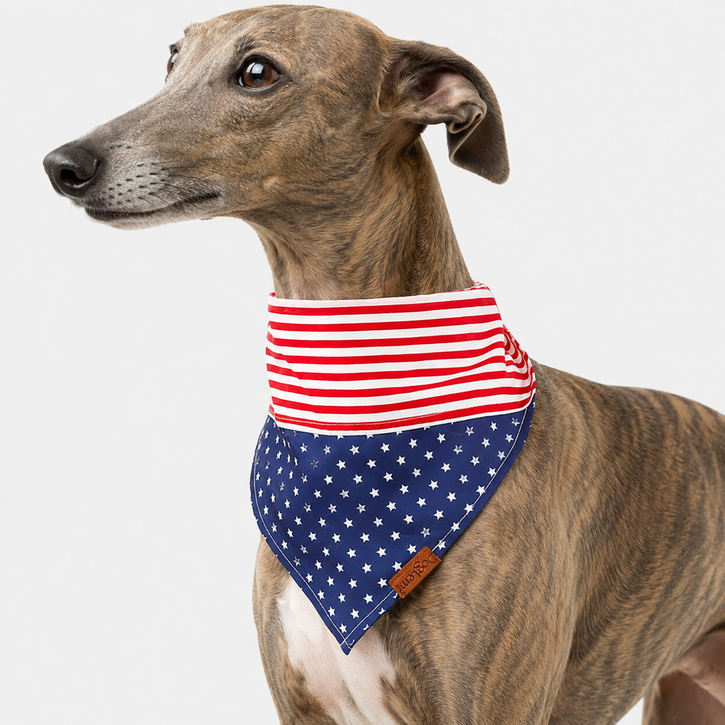 Patriotic USA Star Dog Bandana – Pet 4th of July Pet Scarf