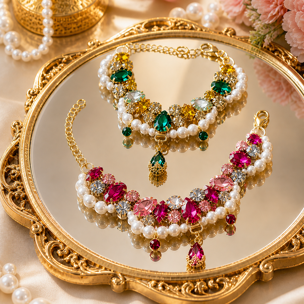 Luxury Pet Necklace Crystal Pearl Designer Dog Jewelry Collar