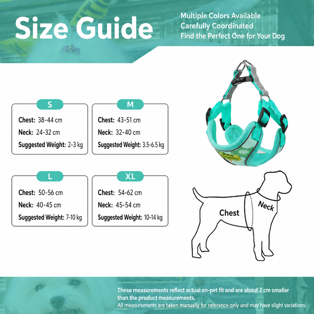 Cute Dinosaur Dog Harness & Leash Set – Breathable Adjustable Pet Vest Harness