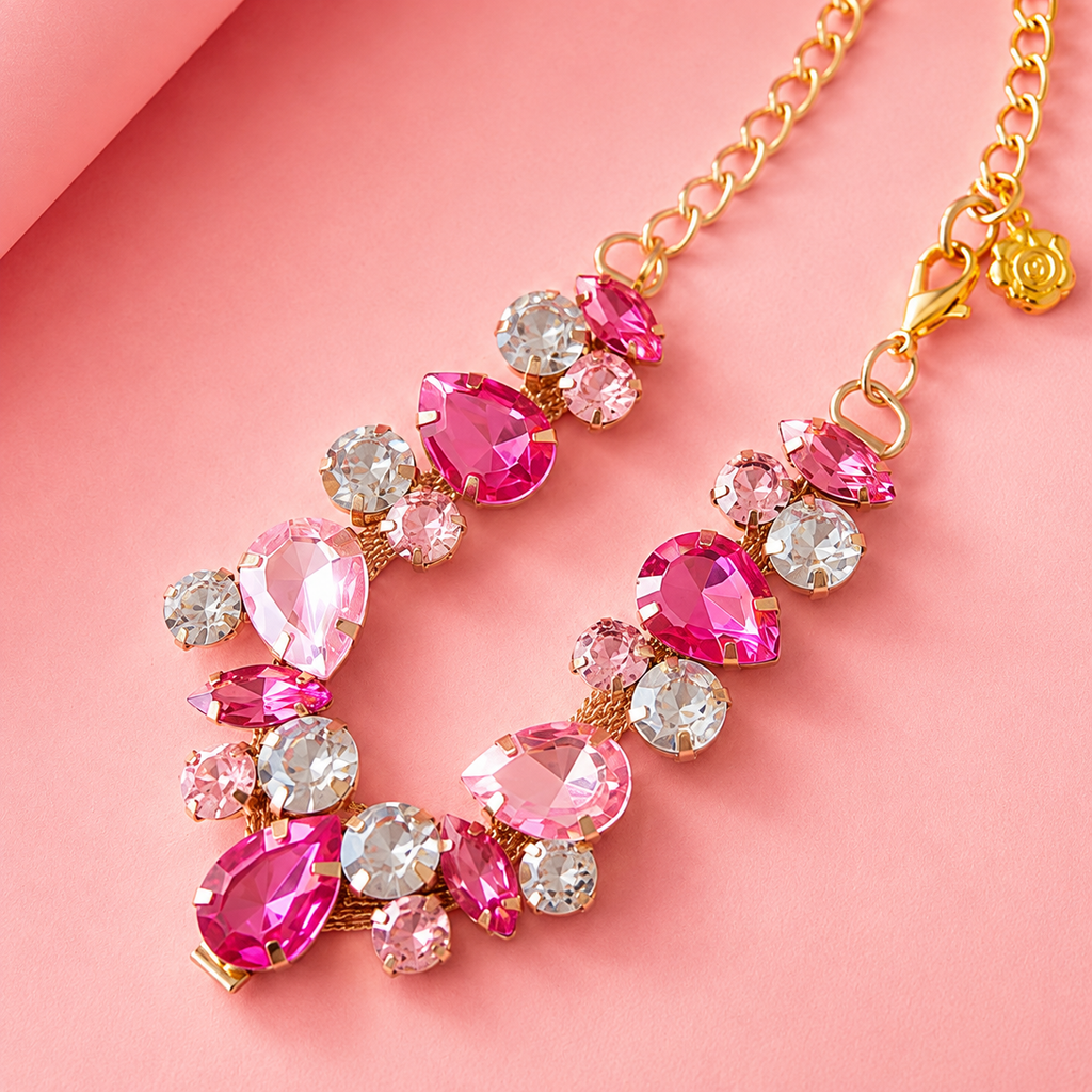 Luxury Crystal Pet Necklace – Rhinestone Dog Jewelry Collar for Small Dogs & Cats