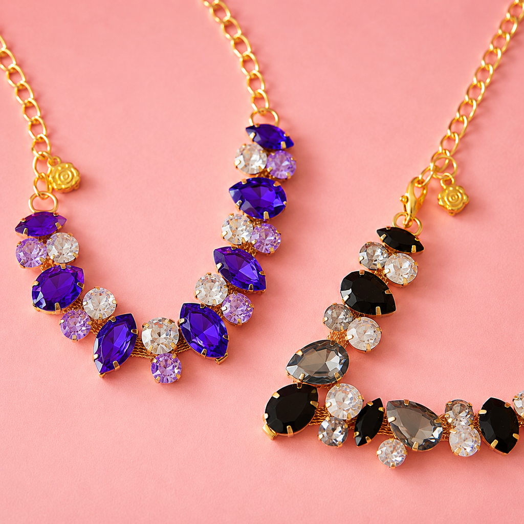 Luxury Crystal Pet Necklace – Rhinestone Dog Jewelry Collar for Small Dogs & Cats