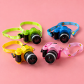 Interactive Camera Pet Necklace with Shutter Sound & Flash for Dogs & Cats - Colorful Photo Prop Accessory