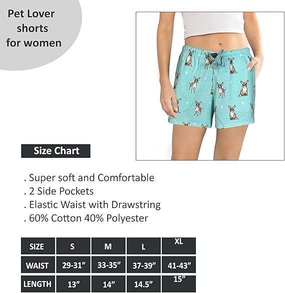 Chihuahua Pajama Shorts -Soft!