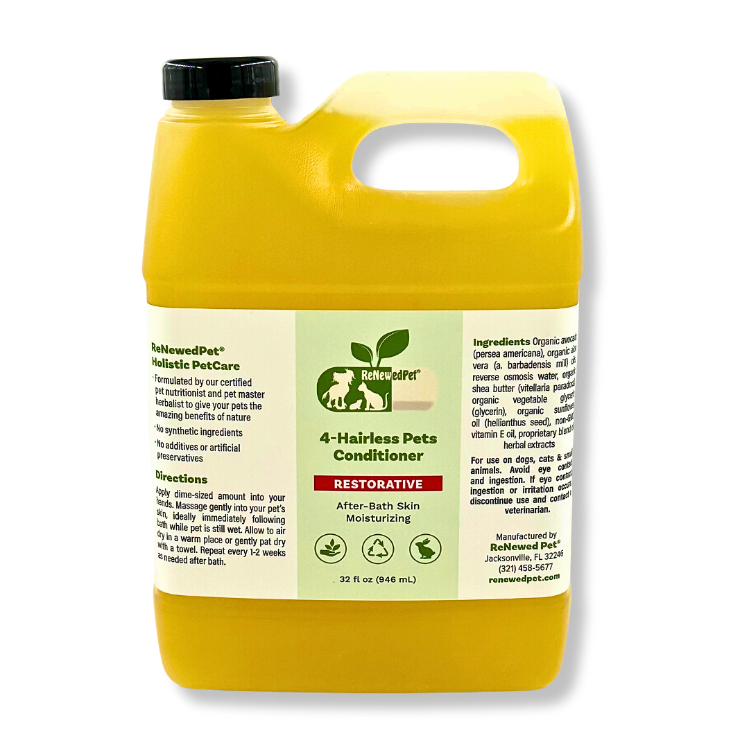 4-HAIRLESS PETS RESTORATIVE CONDITIONER ECONOMY SIZE: 32 OZ. ($4.87 oz.)