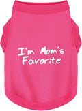 Dog Tank Shirt I'm Mom's Favorite Cotton Vest All Sizes & Colors Rose Red
