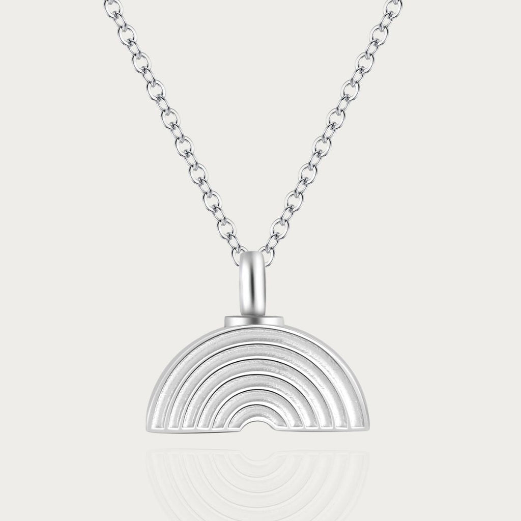 Rainbow - Memorial Necklace for Human Ashes - Silver Default (no engraving) Silver