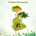 Cute Palm Cat Tree for Indoor Cats with Artificial Leaves-Green Default Title