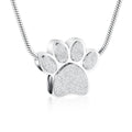 Pet Paw Dazzled Ashes Necklace Pendant