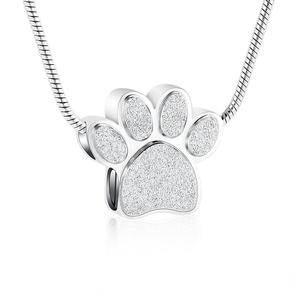 Pet Paw Dazzled Ashes Necklace Pendant